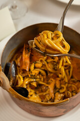 Pasta with seafood