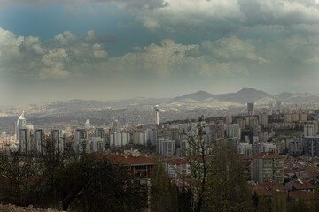 Atakule, Ankara, tower, city, building, landscape