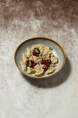 Dumplings with cherries and berries