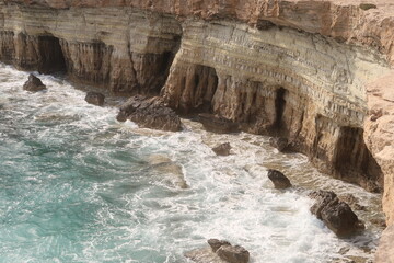 Beautiful rocky coast of Cyprus
