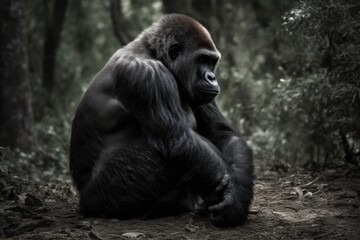 SilverBack male gorilla in the forest