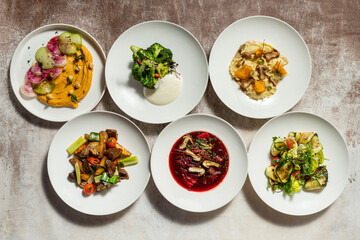 Lunch from lean Ukrainian dishes