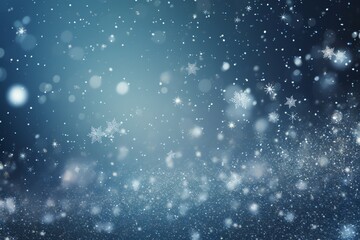 Christmas Background With Stardust And Snowflakes. Christmas Eve. Generative AI