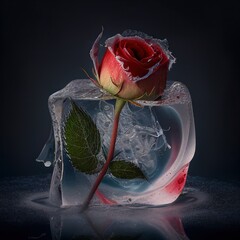 Flower in the ice