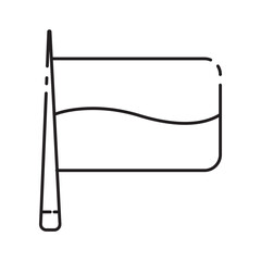 Obraz premium indonesian flag icon outline