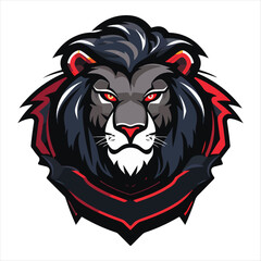 Lion Head Cool Logo Mascot Esports Vector Design Template