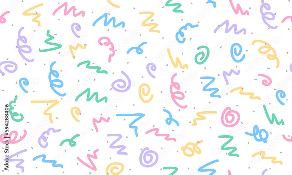 Leinwandbilder Abstract seamless geometric pattern. Horizontal vector image.