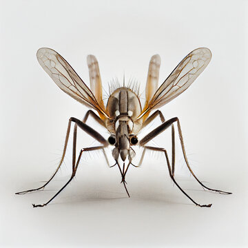 Detailed image of a mosquito on white