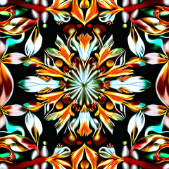 symmetrical surreal digital illustration using Generative AI1