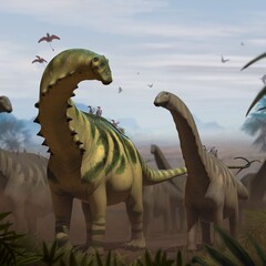 Apatosaurus Louisae Parallax herd