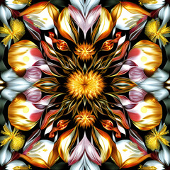 symmetrical surreal digital illustration using Generative AI1