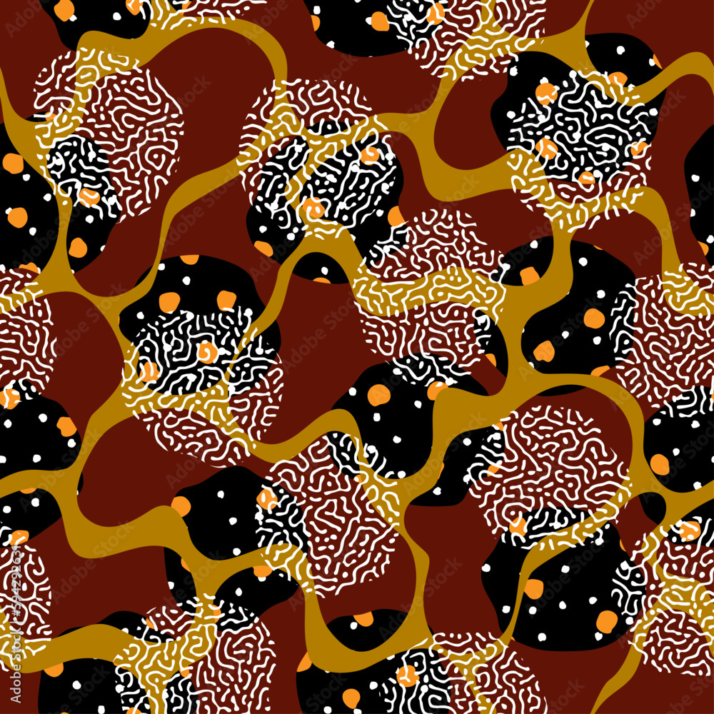 Poster vector ethnic tribal pattern. seamless vector image.