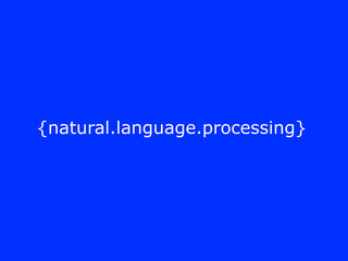 Natural language processing