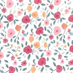 pattern with flowers, generated Ai
