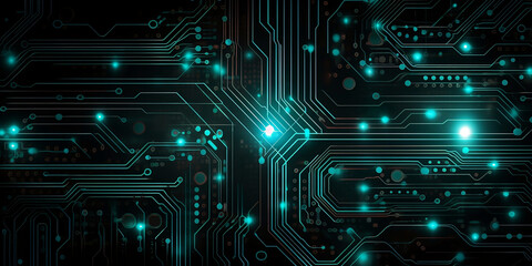 Obraz premium abstract background, printed circuit, light