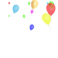 Blue Toy Background White Vector. Confetti Fun Background. Purple Sphere. Green Air. Ballon Celebrate Template.