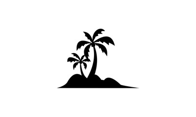 tropical island with palm