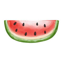 Watercolor Watermelon, Aloha Hawaii, summer element on beach, Summer illustration