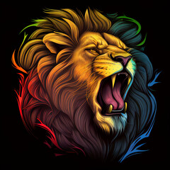 Roaring Lion Color Art