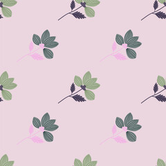 Obraz premium Elegant stylized flower seamless pattern. Abstract floral background. Vintage botanical illustration.