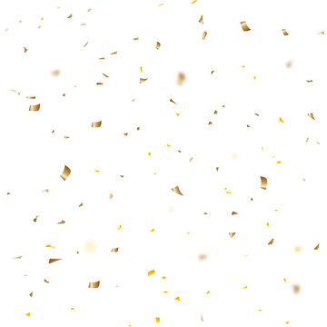 Golden confetti decoration element.