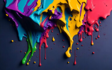 Splatter Paint Rainbow Art