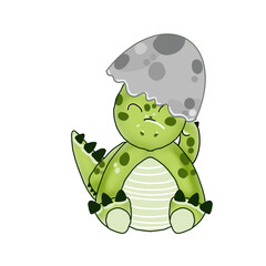 A cute little new born baby dinosaur