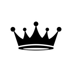 Crown icon vector in flat style. King queen royal concept