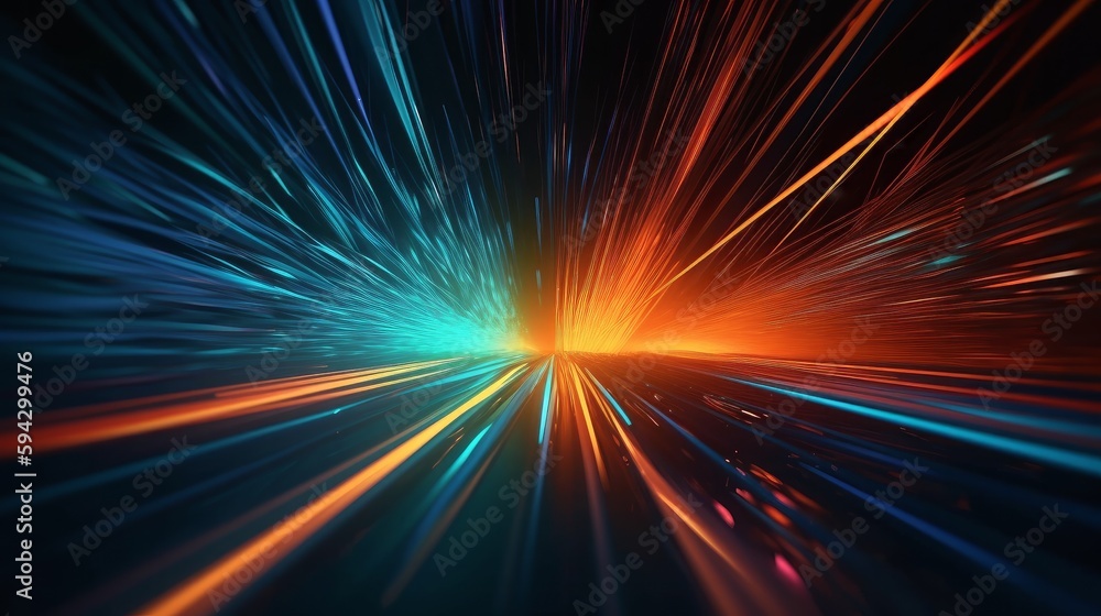 Aufkleber laser beam line abstract background. generative ai
