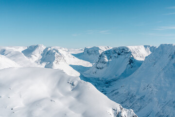 Fototapeta na wymiar A glacier valley in the Lyngen Alps, Norway
