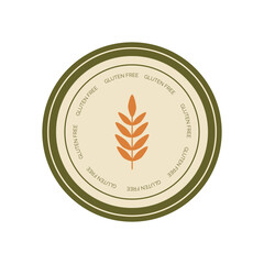 Gluten free sticker.
The label is gluten free.
Proper or vegan menu icon, healthy food vector icon EPS 10.