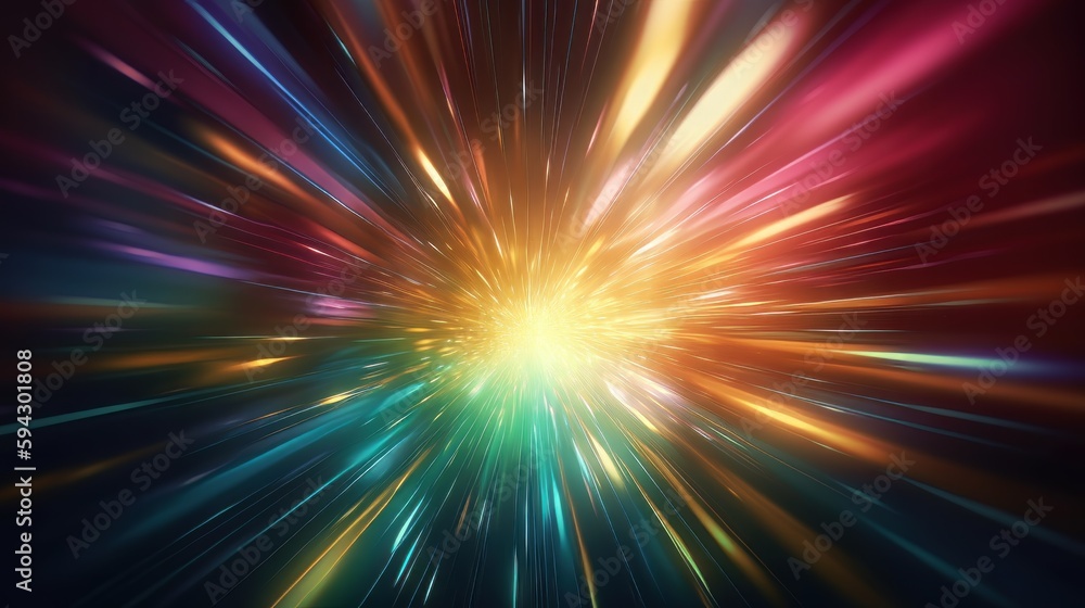 Poster cosmic rays texture background. generative ai