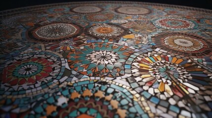 Moroccan mosaic tiles. Generative ai