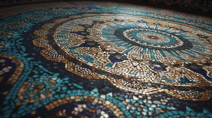 Obraz premium Moroccan mosaic tiles. Generative ai