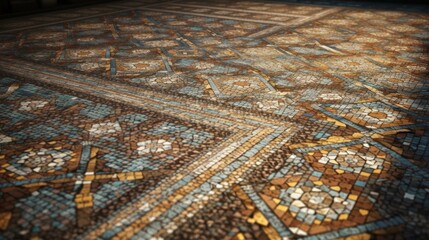Moroccan mosaic tiles. Generative ai