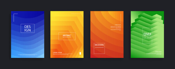 modern background design with trendy and vivid vibrant color. blue green red orange yellow placard poster vector cover template