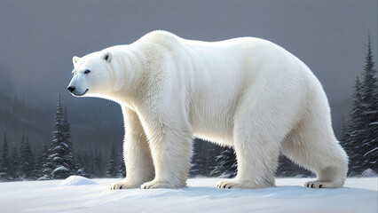 Obraz na płótnie Canvas Polar bear, generative ai