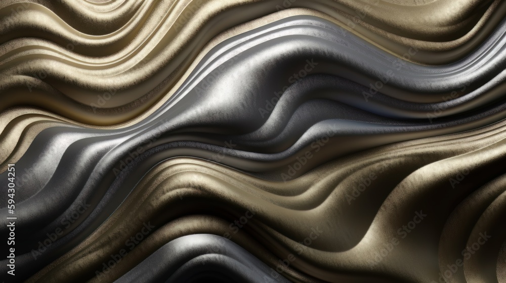 Poster The texture of black and white marble for a pattern of packaging in a modern style. Beautiful drawing with the divorces and wavy lines in gray tones for wallpapers and screensaver. Generative ai