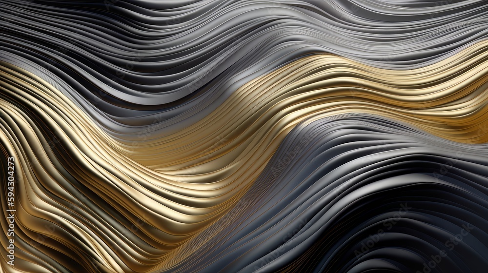 Aufkleber The texture of black and white marble for a pattern of packaging in a modern style. Beautiful drawing with the divorces and wavy lines in gray tones for wallpapers and screensaver. Generative ai