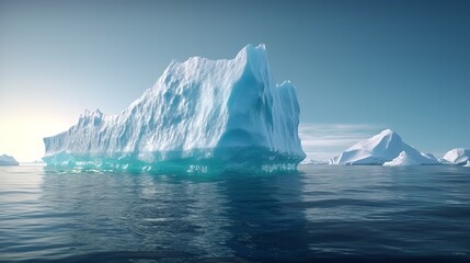Iceberg under the sea ultra realistic, Generative AI