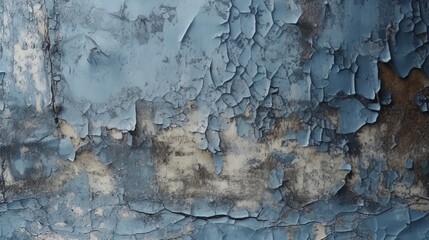 Background image of texture plaster on the wall in dark blue black tones in grunge style. AI generation
