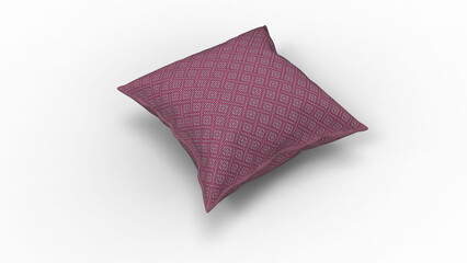 Pillow top view with shadow 3d render