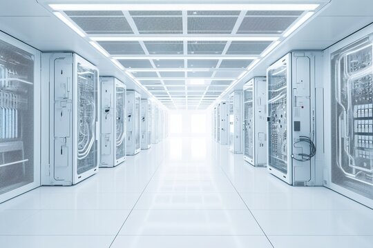 Supercomputer cluster core, Artificial intelligence, android, Serverroom, generative ai, gpt