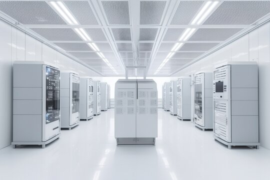 Supercomputer cluster core, Artificial intelligence, android, Serverroom, generative ai, gpt