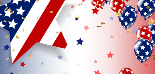 Obraz premium Happy Labor day banner,vector illustration american patriotic background