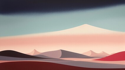 Fototapeta na wymiar Painting of a desert, generative ai