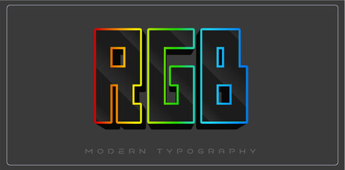 RGB Color Diagram Text Editable Effect