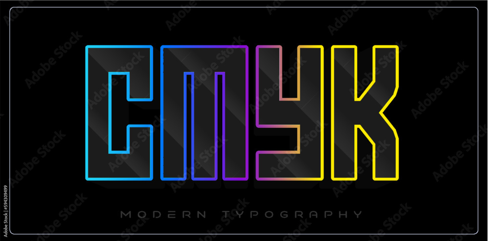 Poster rgb olor mixing vector diagram vector text effect