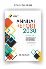 Abstract annual report business professional book brochure flyer clean design
