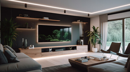 Fototapeta na wymiar Modern living room. Generative AI. 